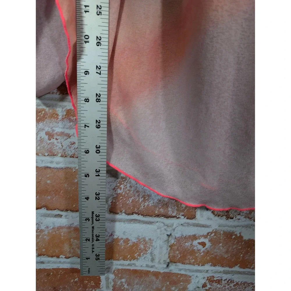 Free People Cold Shoulder Tunic Women XS Pink Tie Dye Boho Long Sleeve Top